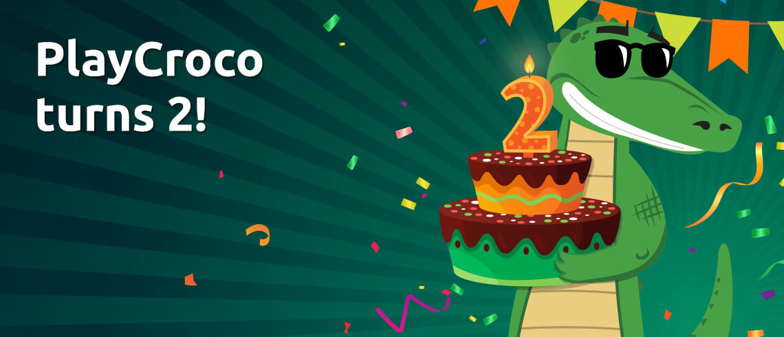 PlayCroco online casino turns 2!