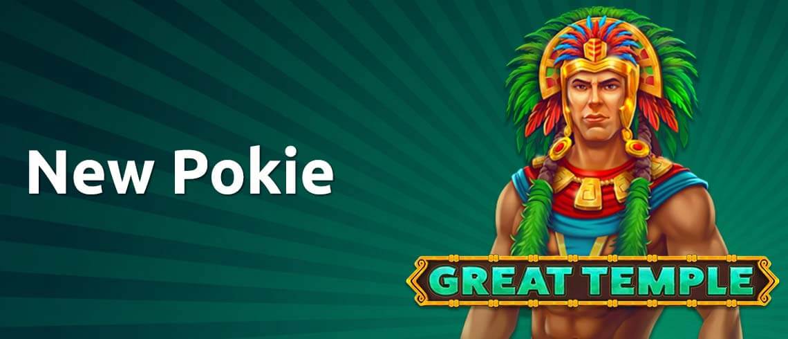 Aztec King with head dress on new online pokie Great Temple
