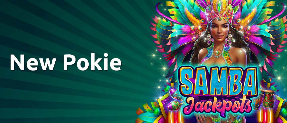 Samba jackpots pokie, Rio dance with colourful costume