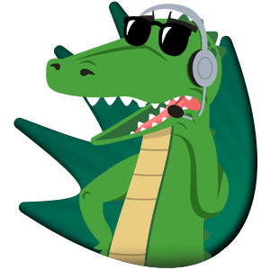 Croco with customer support headset